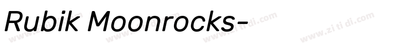 Rubik Moonrocks字体转换